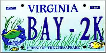 Virginia 'Friend of the Chesapeake' Specialty License Plate.